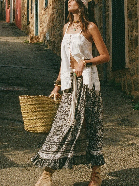 Spell Dresses & Skirts - Spell Little Bird Slimline Skirt Midnight